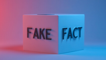 Conceptual Representation of Truth and Misinformation with Fake and Fact Words on Cube