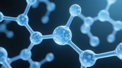 Molecular Structure in Blue Tones