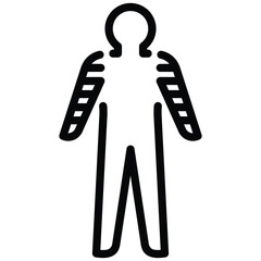 Diplegia Icon Line Vector Illustration