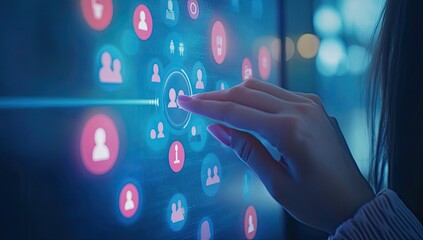 Interactive user interface with person icons