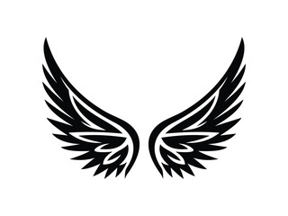 Abstract Black Wings Design