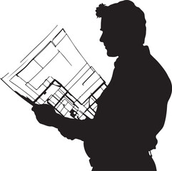 silhouette of a man drinking coffee