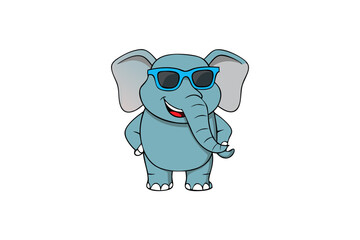 Fototapeta premium eliphan vector illustration of a white