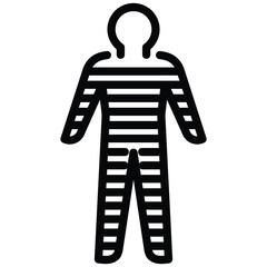 Quadriplegia Icon Line Vector Illustration