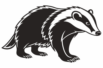 badger sihouette black vector