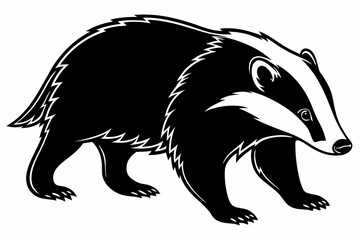 badger sihouette black vector