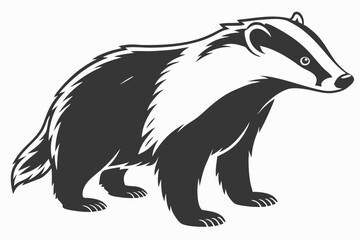 badger sihouette black vector