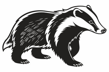 badger sihouette black vector