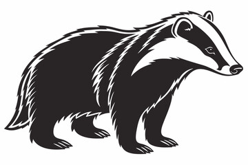 badger sihouette black vector
