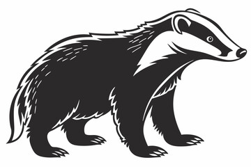 badger sihouette black vector