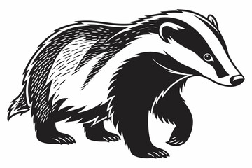 badger sihouette black vector