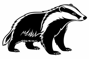 badger sihouette black vector