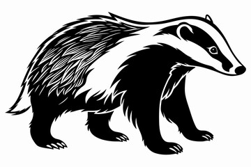 badger sihouette black vector