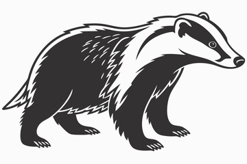 badger sihouette black vector