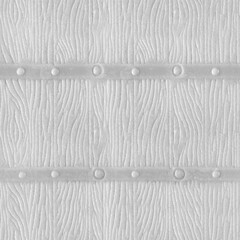 Seamless 4k photo texture material of gray plastic wood texture panel with rivets.