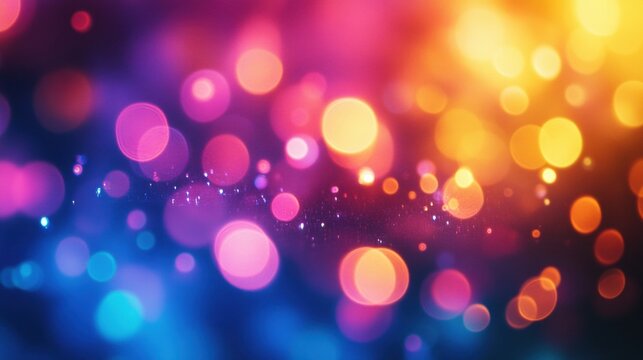 Vibrant Bokeh Effect with Multicolored Lights - Powered by Adobe