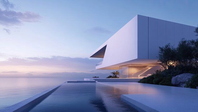 Modern seaside villa with infinity pool (1) - Powered by Adobe