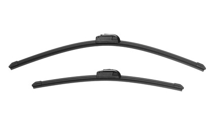 Windshield wiper blades isolated on white