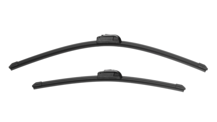 Windshield wiper blades isolated on white