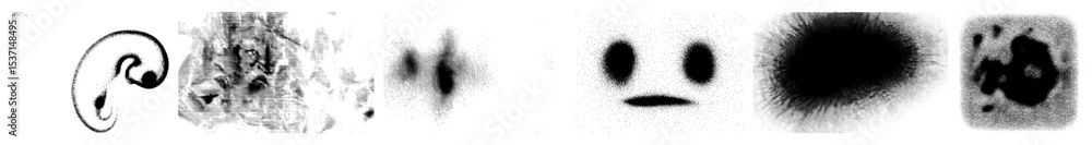 Poster vector abstract vector shapes depict stylized faces and forms.