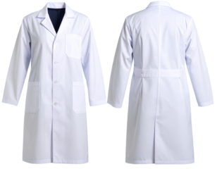  Professional White Lab Coat for Biotech and Medical Use Transparent Background PNG