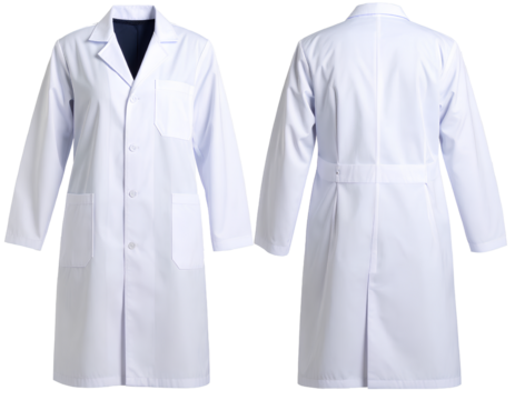  Professional White Lab Coat for Biotech and Medical Use Transparent Background PNG