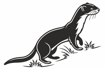weasel silhoette black vector