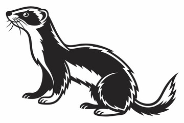 weasel silhoette black vector