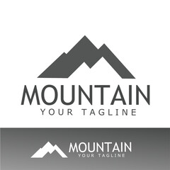 Minimalist black and white logo featuring a sharp mountain silhouette, symbolizing strength, stability, and ambition. Ideal for outdoor brands, adventure companies, or consulting firms