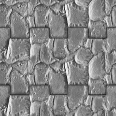 Seamless 4k photo texture material of gray plastic rock wall pattern with seams.