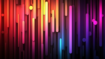 Fototapeta premium abstract layered patterns of circles bars and soft shadows in a vivid gradient from tangerine to purple for creative websites