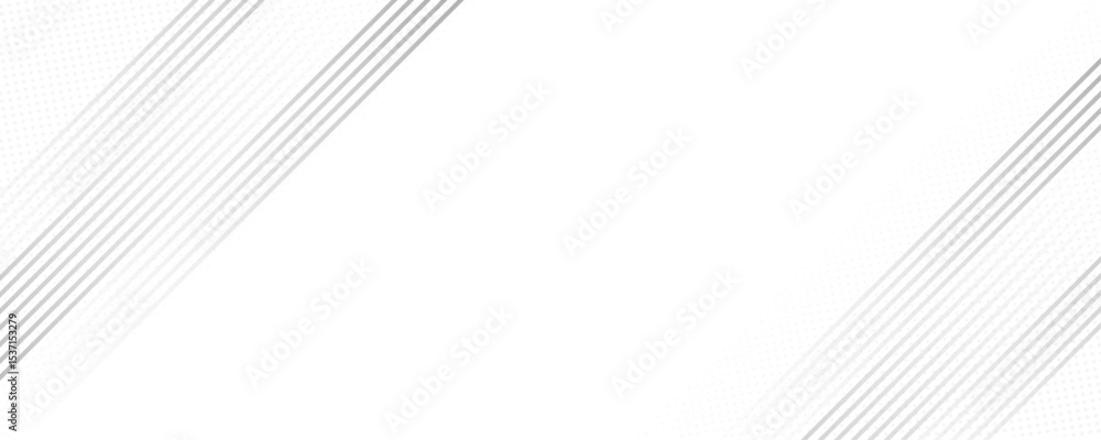 Poster abstract white and gray color geometric dynamic lines pattern transparent background design.
