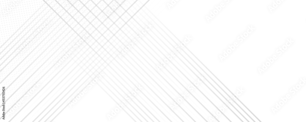 Poster abstract white and gray color geometric dynamic lines pattern transparent background design.