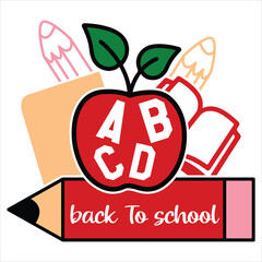 Abcd Back To School  Back to School T-Shirt Design,