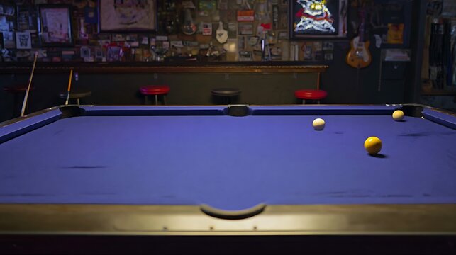 Billiards table in a bar