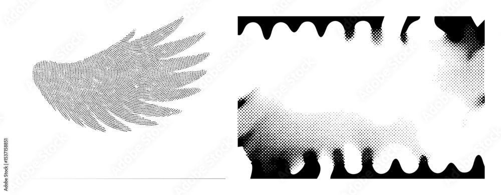 Poster vector abstract avian form and geometric typography .