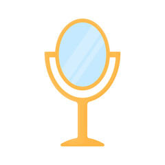 Small room mirror. Concept of female beauty.