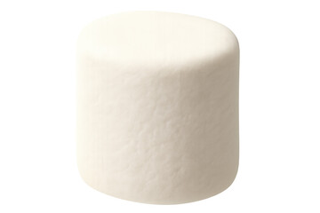Rotating marshmallow against transparent backdrop, bringing soft sweetness and light culinary charm to creative design compositions