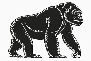 gorilla sihouette black vector