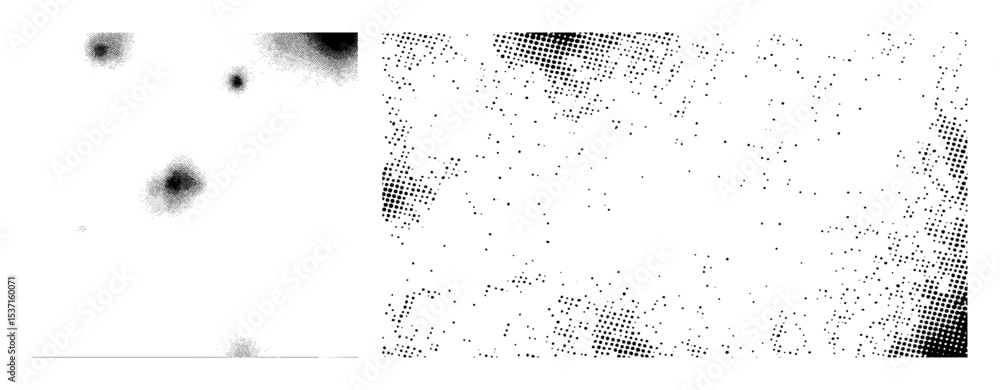 Aufkleber vector abstract geometric shapes and scattered dots form a modern .