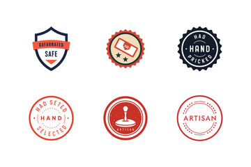 Handcrafted Artisan Quality and Safety Badge Collection