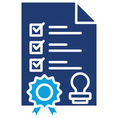 Licensing Flat Blue Icon