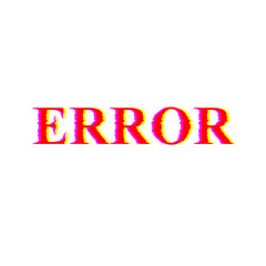 Error glitch sign logo illustration 