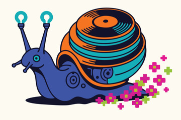 snail on a white background