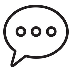 A Simple Icon of a Speech Bubble with Three Dots Suggesting Someone is Typing or Thinking of a Message