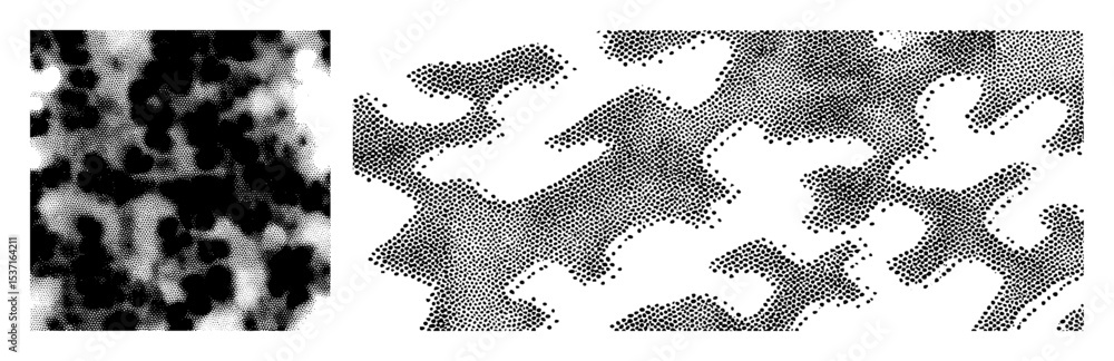 Poster vector abstract dotted create organic shapes and textures.