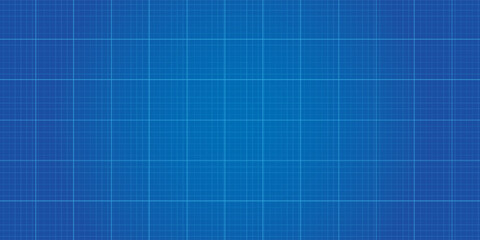 Blueprint background vector illustration. Blank grid paper sheet for technology and architecture projects.