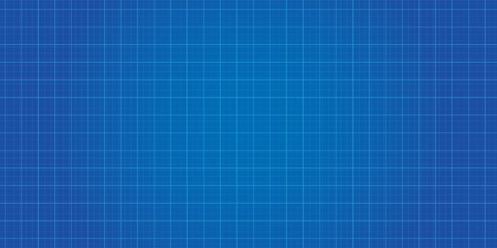 Blueprint background vector illustration. Blank grid paper sheet for technology and architecture projects.