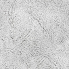 Seamless 4k photo texture material of light gray or white colored leather surface.