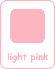 Light Pink Color Flashcard, Colors Flashcards for Kids, Printable Flashcards, Educational Flashcards, Homeschool, Kindergarten & Pre-School Activity, Learning resources